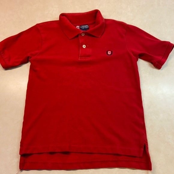 Chaps Other - Chaps Boys Short-Sleeved Cotton Red Two Button Polo Size 6 EUC